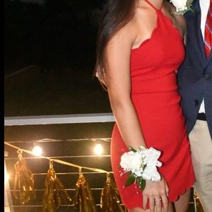 urban outfitters red mini dress